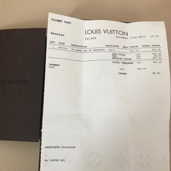 Authentic LV Sarah wallet - Picture 5 of 5